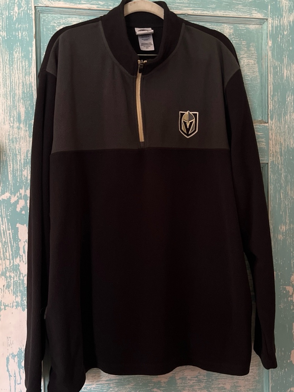 NHL Las Vegas Golden Knights Men's Black  Quarter-Zip Pullover hockey 2XL EUC